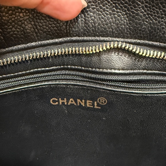 CHANEL Black Quilted Tote with Gold Accent w/COA - Picture 8 of 14